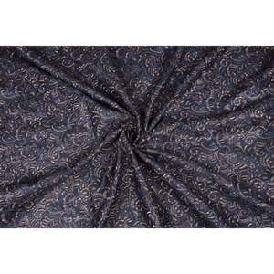 Tela Georgette Azul Marino con Bordado Floral - 44 Pulgadas de Ancho, Motivo Estilo Damasco para Costura y Manualidades - Product Image 4