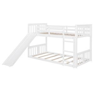 Letto a Castello Bianco con Scivolo e Scala per Bambini (Vecchio SKU LT000108AAK) - Product Image 5