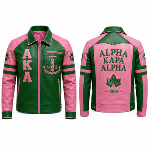 Chaqueta de Cuero Cálida Inspirada en el Estilo Griego Alpha para Hombre, Chaqueta de Cuero Informal de Estilo Griego Alpha para Hombre - Product Image 4