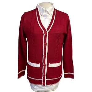 Wholesale Custom Sorority Greek Cable Knit <b>Cardigan</b> Delta Organization V Neck Men Quick Dry Breathable <b>Thick</b> Wool Double - Product Image 1
