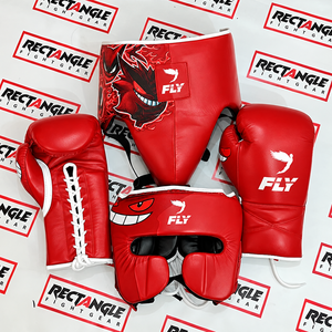 Conjunto de Sparring Personalizado de Cuero Genuino de Vaca - Guantes de Boxeo - Protector Inguinal - Protector de Cabeza - Guantes de Boxeo Personalizados Winning Azul Cielo - Product Image 3