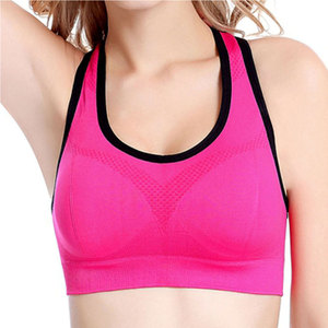 Sujetador Deportivo de Compresión Simple para Mujer, de Alta Calidad, Elástico, Transpirable, Ecológico, de Spandex/Poliéster, para Fitness y Running - Product Image 1