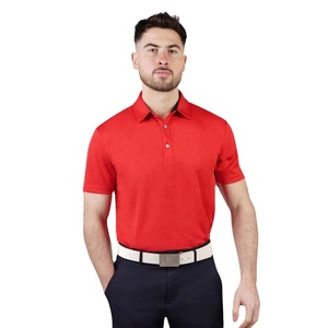 Polo Rojo de Manga Corta para Hombre, Color Sólido, Tejido de Punto, Estilo Casual, Corte Regular, Cuello con Botones - Product Image 4