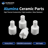 Isolateur en céramique d'alumine BNC, manchon isolant de forme spéciale de précision personnalisé, connecteur coaxial RF, pièces en céramique ZG PRECISION