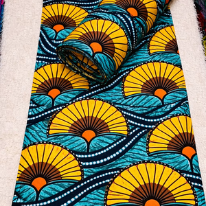 ผ้าพิมพ์ลายแอฟริกันแท้จากแอฟริกาใต้และผ้าแองการา 100% ผ้าฝ้าย สำหรับเสื้อผ้า งานฝีมือ และเครื่องประดับ - Product Image 1