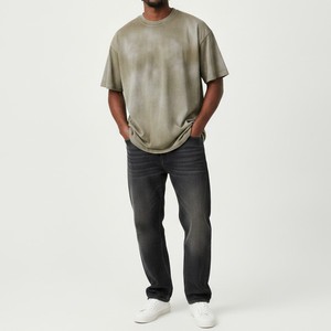 T-shirt Homme 100% Coton Oversize Tie-Dye à Manches Courtes Col Rond Coupe Décontractée Jersey Couleur Unie Longueur Standard Logo Personnalisé OEM - Product Image 1
