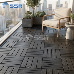 SSR - Black WPC Deck <b>Tiles</b> for Wholesalers – Modular Outdoor Flooring for Hotels, Resorts & Contractors - Product Image 5