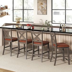 Set di 2 Sgabelli da Bar Moderni con Schienale Incrociato, Seduta in Ecopelle e Telaio in Metallo Cromato per Cucina, Casa, Bar, Hotel - Product Image 5