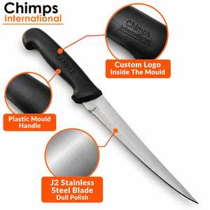 Cuchillo Fileteador J2 de Acero Inoxidable con Acabado Cepillado, Mango de Plástico Moldeado Ambidiestro, Apto para Lavavajillas, Cuchillos de Cocina Estilo Japonés - Product Image 2