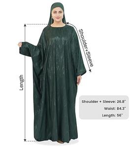 Abaya Elegante para Niñas con Hiyab, Estilo Dubái, Vestido Musulmán Islámico, Abayas Transpirables para Damas, Venta al Por Mayor OEM - Product Image 5
