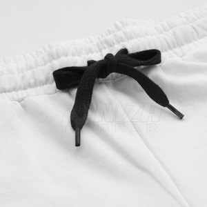 Pantalones Cortos Bermuda de Algodón Blanco para Hombre con Cintura Ajustable con Cordón y Bolsillos, Estilo Casual, Corte Medio, Color Sólido, Calidad Premium - Product Image 5