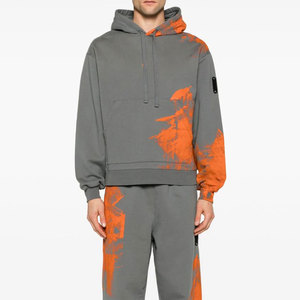 Sweat à capuche oversize tendance pour homme et femme, coupe décontractée, en polaire perlée avec impression numérique, 100 % coton brodé - Product Image 2