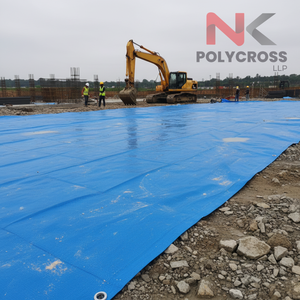 ผ้าใบคลุมโพลีเอสเตอร์ 150 GSM สำหรับโรงเรือน  พร้อมห่วงอลูมิเนียม สำหรับคลุมรถบรรทุก เรือ และคลังสินค้า ป้องกันความเสียหาย ขายส่ง - Product Image 2