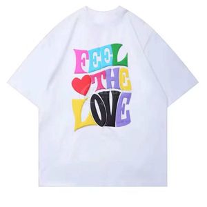 T-shirt personnalisé en coton 100% avec impression en relief, manches courtes, pour couple, été, très demandé en gros - Product Image 5