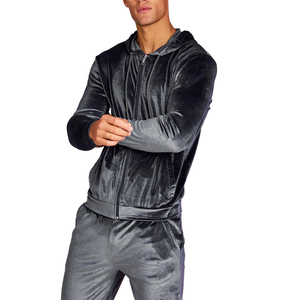Men's 2 Piece <b>Tracksuits</b> <b>Velour</b> Sweatsuits Athletic Fit Velvet Outfit Jogging Full Zip Jacket Pants Set - Product Image 2