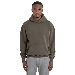 Sudadera con Capucha Oversize de Felpa Gruesa de 400 g/m² con Logotipo Personalizado, Estilo Urbano, Unisex, para Hombre, Venta al por Mayor, Alta Calidad - Product Image 1