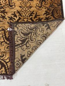 Alfombra de Yute Estampada a Mano, Alfombra de Fibra Natural con Diseño Floral Vintage, Alfombra Boho para Sala de Estar o Dormitorio, Tamaño Personalizado - Product Image 2