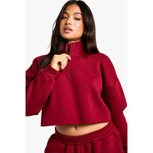 Women's Winter Printed Velvet <b>Velour</b> 2-Piece <b>Tracksuit</b> Set Cropped Zip Hoodie & Wide Leg Sweatpants - Product Image 5