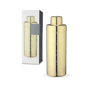 Shaker à cocktails élégant en or, doté d'une finition brossée moderne et d'un design minimaliste raffiné, idéal pour les boissons haut de gamme. - Product Image 2