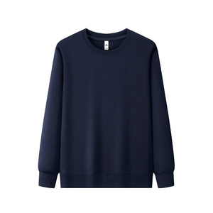 Suéter de Cuello Redondo para Hombre, Color Sólido, Manga Larga, Tejido de Punto, 100% Algodón, Antipilling y Transpirable, Ropa de Invierno - Product Image 3