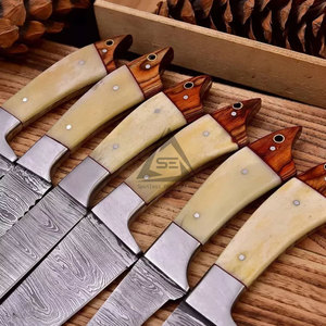 Juego de Cuchillos de Chef Damasco Hechos a Mano de Alta Calidad, con Hojas de Acero Damasco y Mangos de Madera, para Diestros, en Colores y Tamaños Personalizados - Product Image 6