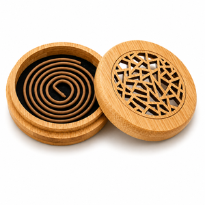 Quemador de incienso árabe Mabkhara con incrustaciones de MOP de madera, cuenco decorativo para incienso, para aromaterapia, fragancia para el hogar, Ramadán y Eid, Mubkhar - Product Image 3