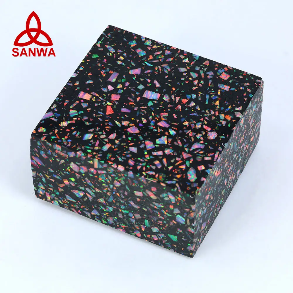 Sanwa 11 batu mosaik Opal berwarna OMBK4 Chip Opal merah muda bahan dibuat kasar untuk perhiasan batu permata desain seni