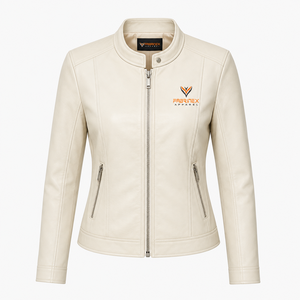 Women's Basic Cotton Leather <b>Jacket</b> for Autumn & <b>Winter</b> Breathable with Zipper & Turn-Down Collar <b>Cheap</b> Price OEM ODM Available - Product Image 1