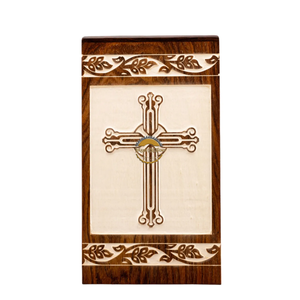 AYAANS Rosewood wooden Hand Carved Wooden Hot Selling cremation Urn Box for Adult Ashes Wholesale Cremation Urns (6X6X11)IN - Product Image 1