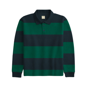 T-shirts en coton à col polo uni à manches longues pour hommes, T-shirt polo uni à manches longues, T-shirts pour hommes à manches longues unies - Product Image 1