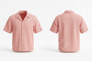 Chemise habillée boutonnée à manches courtes, élégante et tendance, pour soirée, avec logo personnalisé, décontractée, légère, en coton, pour l'été - Product Image 5