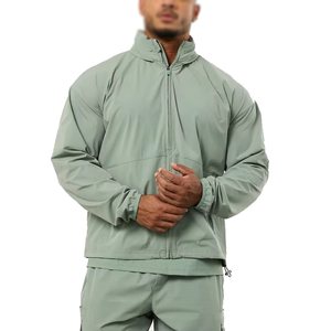 Vestes coupe-vent rétro en nylon imperméables pour hommes, style décontracté, grande taille, avec fermeture éclair, coupe ample, pour sports de plein air, personnalisables - Product Image 1