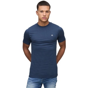 เสื้อยืดคอกลมเข้ารูปสำหรับผู้ชายทรงหลวมเสื้อยืดผ้าฝ้าย100% สำหรับเล่นยิมเสื้อยืดปักโลโก้ได้ตามต้องการ - Product Image 1