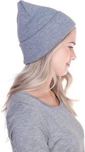 Unisex Cuffed <b>Beanie</b> <b>Hat</b> for <b>Men</b> Women, Plain Knitted Skull Cap, Soft Stretch Winter Warm Knit <b>Hat</b> - Product Image 2