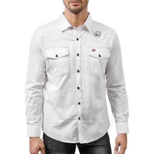 เสื้อเชิ้ตเชื่อม FR น้ำหนักเบา ทนไฟ ป้องกันไฟไหม้ เสื้อเชิ้ตผู้ชาย คุณภาพสูง ผ้าฝ้าย 100% เสื้อเชิ้ตทำงานสำหรับผู้ชาย เสื้อเชื่อม FR - Product Image 1