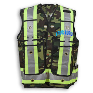 Chaleco de Seguridad Reflectante de Alta Visibilidad ANSI Clase 1 EN ISO 20471 Clase 2 con Logotipo Personalizado, Múltiples Bolsillos, Poliéster Resistente - Product Image 1