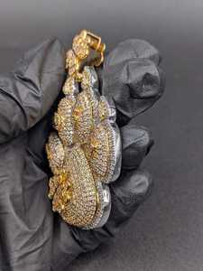 Colgante de Huella de Pata con Incrustaciones de Moissanita, Chapado en Oro, Regalo para Amantes de Animales, con Plata 925, Joyería Fina, Colgantes y Dijes - Product Image 5