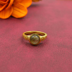 Handmade Gold Labradorite <b>Ring</b> – Dainty Oval Gemstone Minimalist Boho <b>Stacking</b> <b>Ring</b> Jewelry Gift for Her - Product Image 2