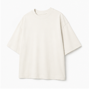 Custom Off <b>White</b> Heavyweight Cotton <b>Mens</b> Extra Oversized Short Sleeve T-Shirt MTS-OVR-0046 - Product Image 3