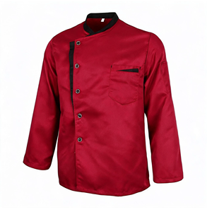 Vestes de chef personnalisées avec logo, couleur au choix, légères, confortables, à double boutonnage et bordure rayée - Product Image 3