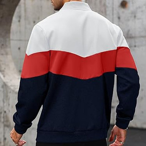 Chaqueta Varsity de Hombre con Diseño Otoño-Invierno y Parche Bordado Personalizado en la Parte Delantera, Cargado por Dress Sports - Product Image 4