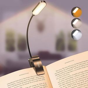 Lampada da Lettura Ricaricabile Gritin con 16 LED, 3 Temperature di Colore, Dimmerazione Continua, 80 Ore di Autonomia - Product Image 1