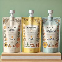 Emballage de jus de fruit liquide de yaourt en nylon personnalisé de qualité alimentaire 100ml avec bec verseur de forme unique sac de yaourt
