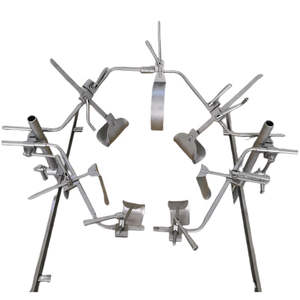 Retractor Bookwalter de Doble Extremo con Dientes 22 x 55 mm 31 cm, Instrumentos de Cirugía Plástica Chapados en Oro, Acero Inoxidable, por Zuol - Product Image 6