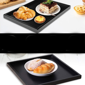 Elegant Solid Wood <b>Serving</b> <b>Tray</b> with Polished Floral Finish Commercial Grade for Refined Home and Hotel Presentation - Product Image 5