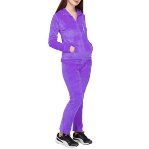 Ensemble de survêtement en velours polaire pour femme, style vintage, confortable, deux pièces, streetwear assorti, séchage rapide, à capuche avec cordon de serrage pour l'hiver - Product Image 5