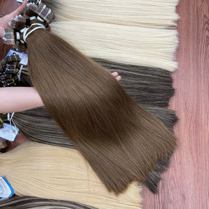 Nouveau produit paquets de cheveux bruts ruban dans les cheveux Super Double dessiné cuticule cheveux alignés prêt à expédier - Product Image 1