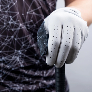 Guante de Golf para Mano Izquierda, Blanco, Cuero Cabretta, Transpirable, Ligero, Antideslizante, con Cierre de Velcro, Unisex, Deportivo - Product Image 4