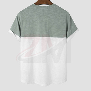 Camiseta de Manga Corta para Hombre 100% Algodón, Cuello Redondo, Estilo Casual, Corte Regular, Color Sólido con Bolsillo y Diseño Estampado - Product Image 2
