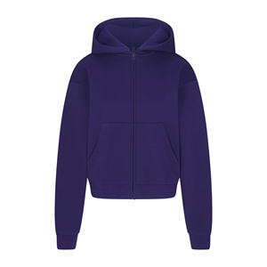 เสื้อฮู้ดและสเวตเตอร์ของผู้หญิงปกติผ้าฝ้ายขนแกะมีซิปหน้าสำหรับฤดูหนาว100% คุณภาพพรีเมี่ยม - Product Image 1